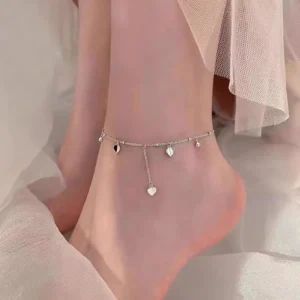 925 Sterling Silver Multi Tassel Ankle Chain for Women Sweet Foot Jewelry Accessories Wedding Party Temperament Gift